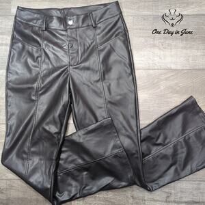 Viligo Faux Leather Boot Cut Pants Size L